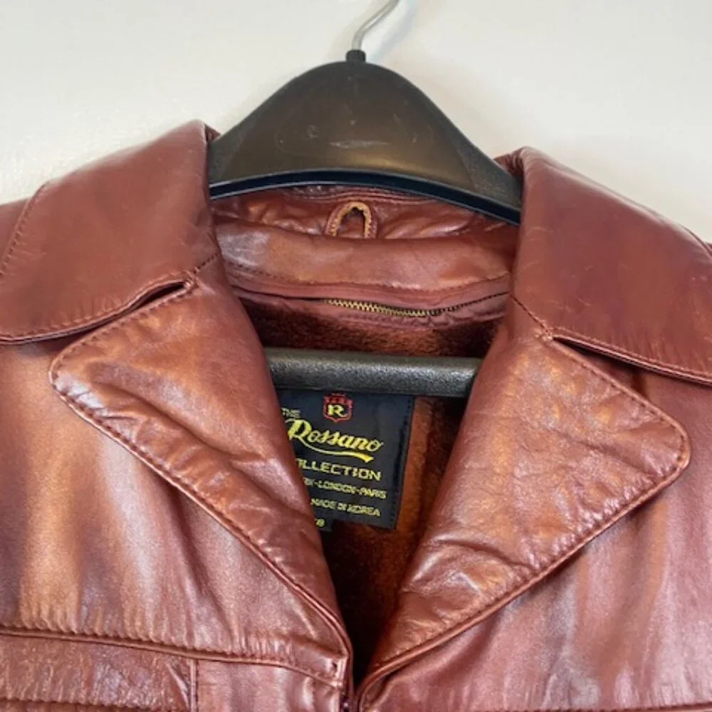 Vintage The Rossano brown men's leather jacket